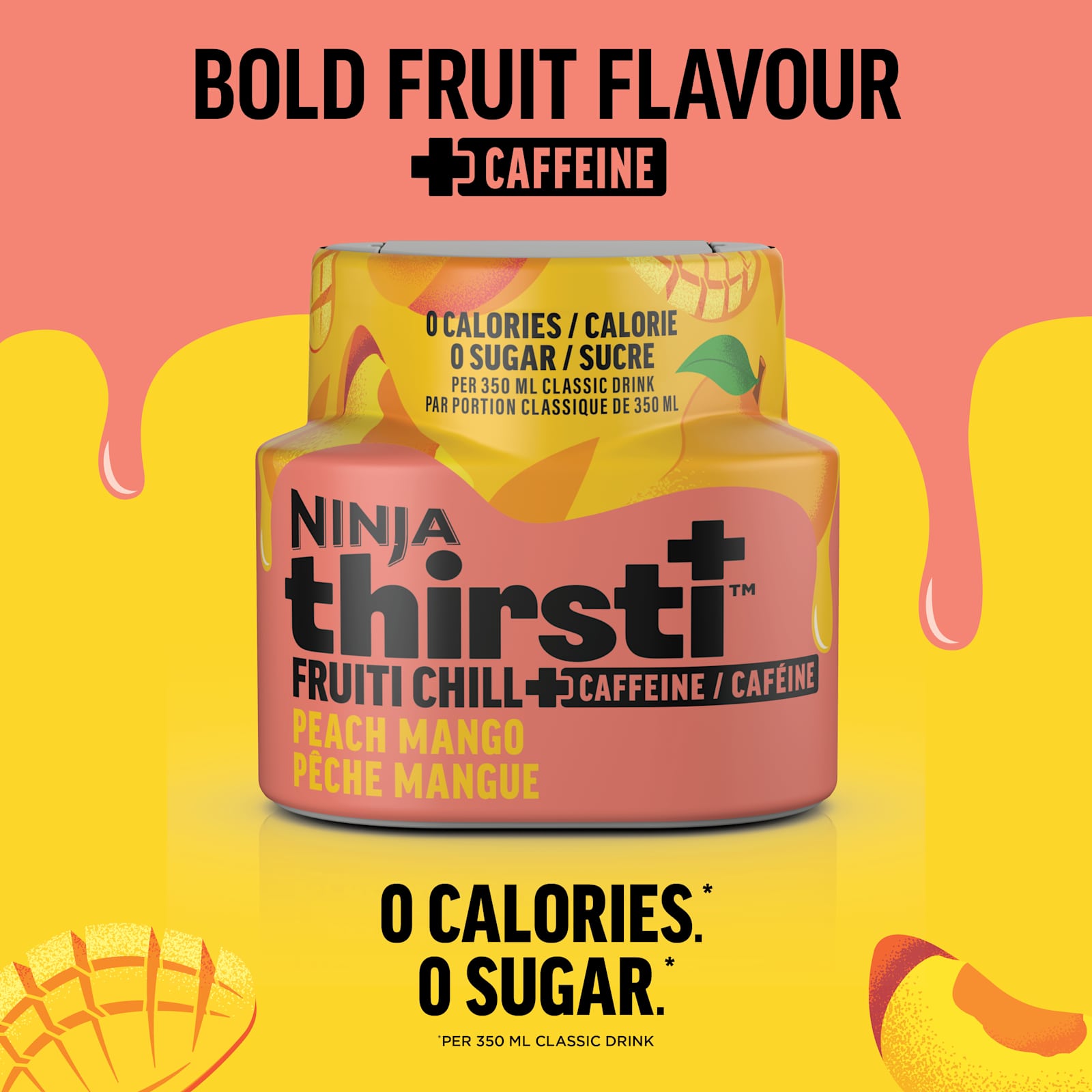 Ninja Thirsti™ FRUITI CHILL + CAFFEINE Peach Mango Flavored Water Drops - image 2
