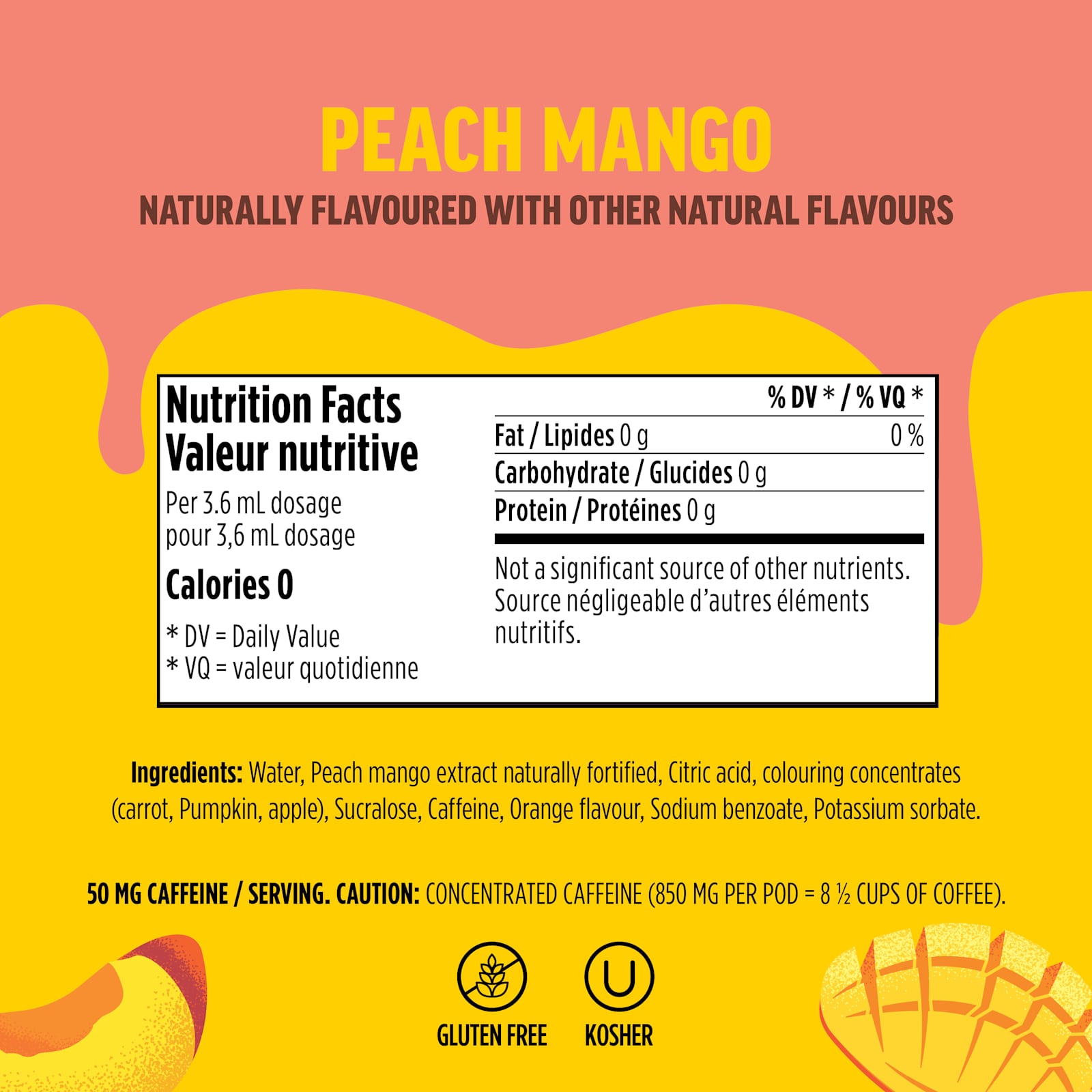 Ninja Thirsti™ FRUITI CHILL + CAFFEINE Peach Mango Flavored Water Drops - image 5